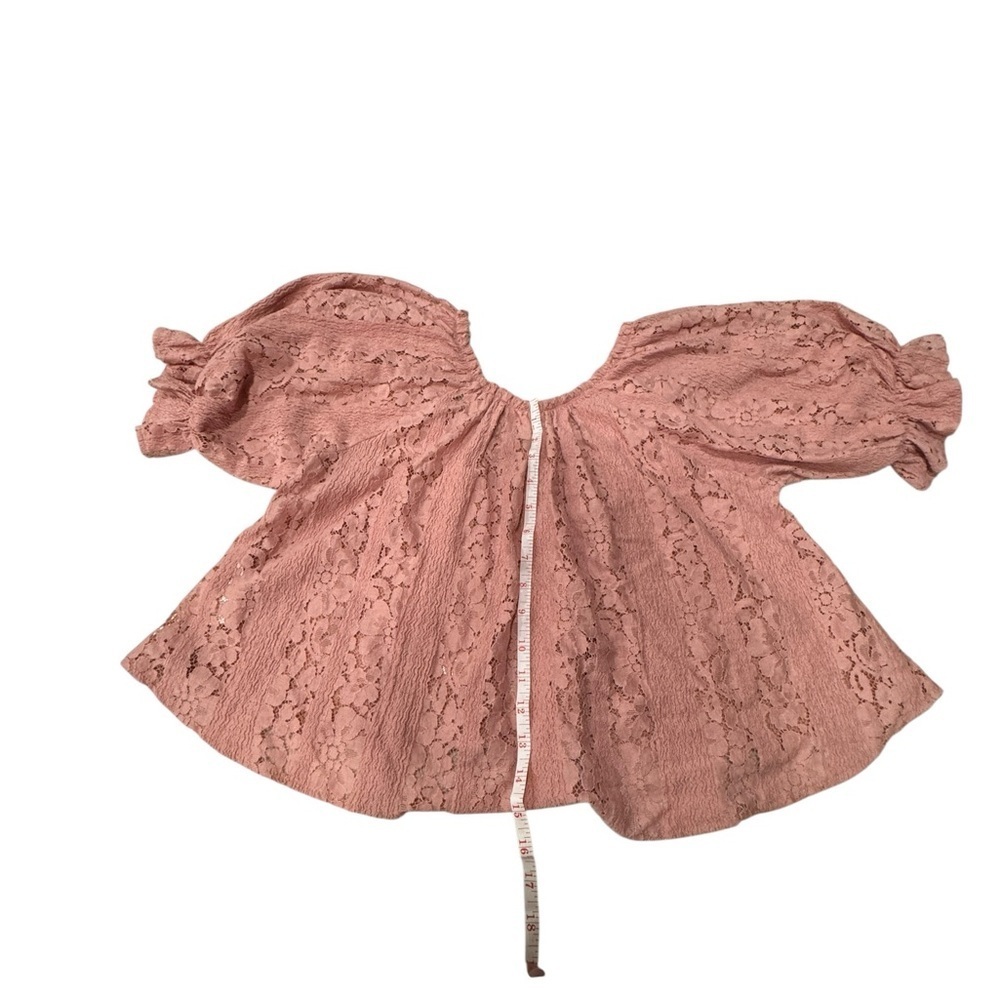 Free People Stacey Lace Top in Blush Pink - Picture 6 of 10